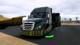 ATS Freightliner Chill driving oversize load #4 American Truck Simulator Single player