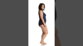 Sporti Plus Size Polyester Conservative Solid Fitness One Piece Swimsuit | SwimOutlet.com