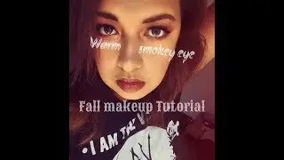 Orange, gold and red smokey eye. Fall time alternative makeup.