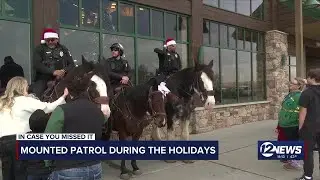Wichita police's mounted patrol visits stores during the holidays