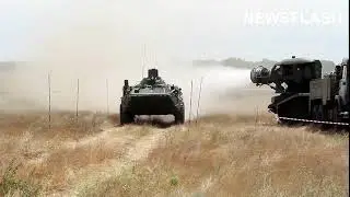 Russian Military Set Up Smoke Screen In Exercise