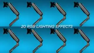 ErgoYou Premium Adjustable Gamer Monitor Arm with LED control | Grommet & Clamp Mount