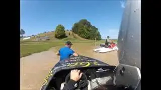 Jus and Mitch Roylance. Crash in qualifying, Cabarita Beach Sep 2013