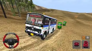 Tata Bus Mod Bussid | Indian Traffic Dengerous Mud Off-road Drive 😱 | Bus Simulator Indonesia BUSSID