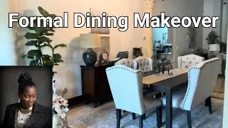 Formal Dining Room Makeover on A Budget #diningroommakeover #decoratewithme #freddiekinghomedecor