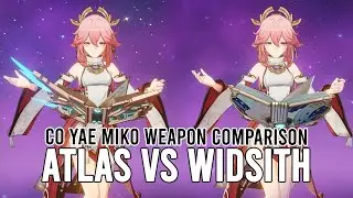 R2 Skyward Atlas vs R3 The Widsith on C0 Yae Miko - Weapon Comparison | Genshin Impact