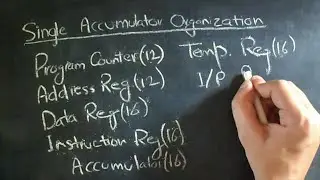 Single Accumulator Organization -  Part 1 of 2 - General Purpose Registers
