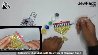 Chanukah Menorah & Chanukah Dreidel Suncatcher with Paint