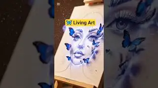 Butterfly Face Transformation | Sketch Comes Alive in Dreamlike AI Art #ai #art #shorts #viral
