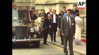 UK: LONDON: JAPANESE EMPEROR AKIHITO VISIT ENDS WITH BANQUET