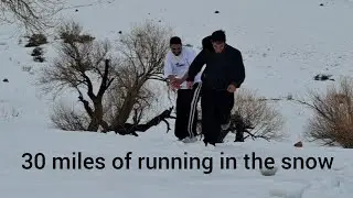 30km running in the😱❄️❄️ snowsnow#running#endurance#pain#snow#stubborn