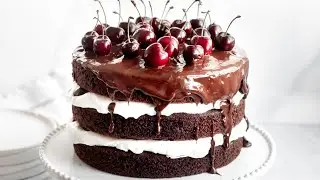 Easy Black Forest Cake Recipe | How to make black forest cake | Homemade black forest cake