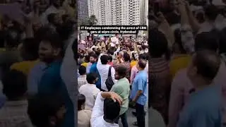 IT Employees in Hyderabad condems the illegal arrest of CBN garu at Wipro circle