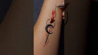 Moon🌜 & Fish 🐠 temporary tattoo idea | gel pen art&hellip;..#art #gelpenart