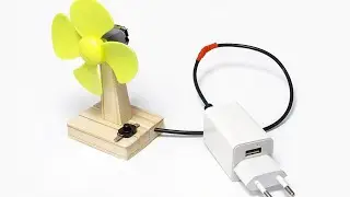 How To Make A Fan With Popsticks | High Speed USB Table Fan ||DIY EASY AT Home