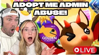 Adopt Me ADMIN ABUSE is BACK! Live!