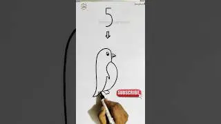 drawing from number 5 | penguin drawing easy | how to draw a penguin | penguin drawing step by step