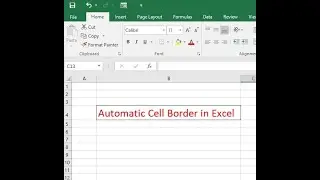Automatic Cell Border in Excel