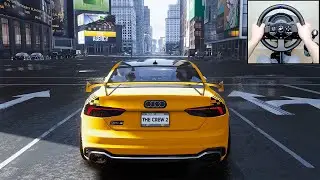 The Crew 2 | Audi RS5 Coupe 790Hp NYC Taxi | Steering Wheel + Paddle Shifter | GamePlay