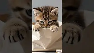 Curious Little Animal in a Paper Bag - A Tiny Peek of Pure Cuteness | 紙袋裡的小動物 - 一個偷偷探頭的療癒瞬間 📦🐾✨