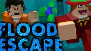 Играю в выживание😌🦙Roblox Escape Flood😦