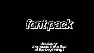 aesthetic font pack