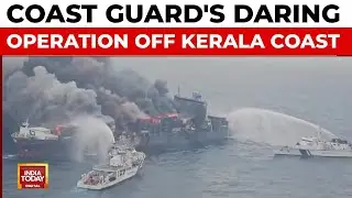 Dramatic Deep-Sea Firefight: Indian Coast Guard Battles Blaze on Singapore Merchant Vessel