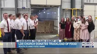 LDS church donates truckload of food to South Plains Food Bank