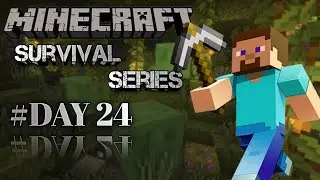 Minecraft 100 Days Survival - Day 24: Hunting the Elusive Slime! 🟩