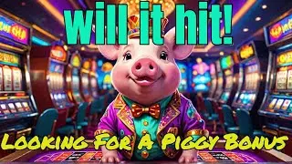 Live slot play at casino: Piggy Pennies All aboard adventure