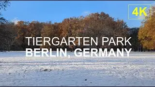 BERLIN | Tiergarten Park in the Snow l 4K Walk