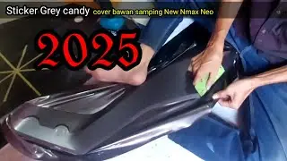Pasang sticker Grey candy cover body samping New Nmax Neo 2025 #sticker #stickers #motor #yamaha