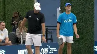 Tennis Pros Jack Sock and Sam Querrey vs Pickleball Pros Ben Johns and Matt Wright Game 1