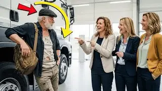 Der Zerlumpte Mann Wollte Fünf Mercedes-LKW Kaufen — Alle Lachten… Bis Die Wahrheit Alles Zerstörte