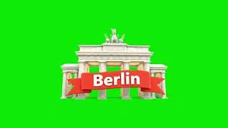 3D Brandenburg Gate SLIDE Green Screen Animation 🇩🇪 #freevfx | Cinematic Berlin CGI
