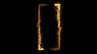 Glowing frame black screen | Neon light border | Frame template video background