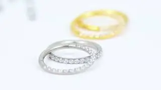 1/10PCS G23 Titanium Nose Rings Septum Clicker Ear Cartilage Tragus