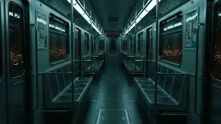 Last Subway Train Ride 🚇 Empty Carriage Ambience for Sleep, Study & Relaxation