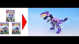 Purple Tyrannosaurus remade of LEGO 41551,41552,41553
