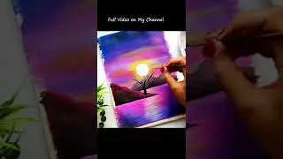 acrylic painting for beginners/ easy scenery painting 🎨 / #scenerypainting #shorts