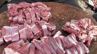 Full Goat Mutton Cutting Professional Butcher | Traditional Mutton & Cutting Master | Noorani Mutton