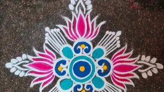 Daily Simple kolam designs in live! #livekolam #liverangoli #kolam #muggulu #laxthervlogslive