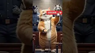 Ginger Cat on Trial&mdash;The Fox Police and the Strange Animal Court🦊⚖️🐱#cat #3danimation #youtubeshorts