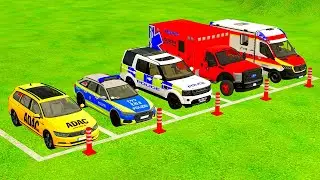 Police Cars, Fire Trucks & Dump Trucks Moved at Once?! FS22