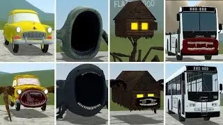 OLD AND NEW UPDATE: CAR EATER, THE BLOOP, BUS EATER BUILDING, TRAIN EATER, HOUSE HEAD IN GMOD !!