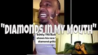 Benny The Butcher Shows Off #new 18K Gold & Diamond Grillz #reaction #news