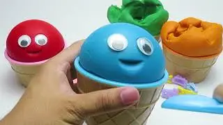 4 Surprise cups toys in Ice cream slime