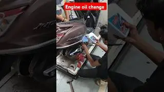 tvs jupiter 125 engine oil change #engine #oil #mechanic #shorts #viralshorts