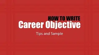 How to write Career Objective for your CV/Resume by KMHR