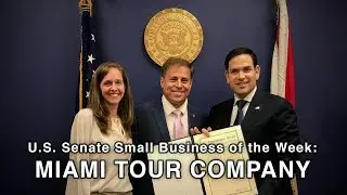 In the Rain, Senator Marco Rubio Honors Miami Tour Company